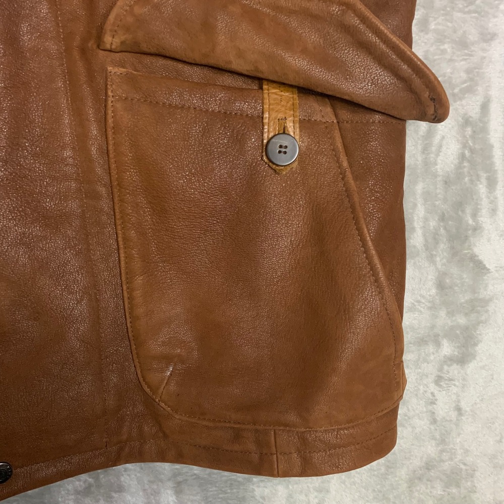 Lone Pine Aspen American Made Leather Jacket Mens 40 Brown Field Rancher Bomber - Picture 7 of 16